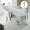 Hudson Reed Brockley 1500mm Single Ended Freestanding Bath & Pride Leg Set