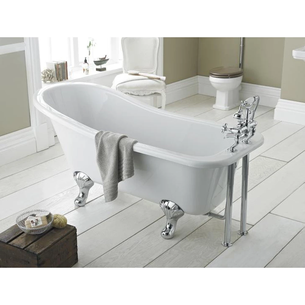 Hudson Reed Brockley 1500mm Single Ended Freestanding Bath & Pride Leg Set 2 Hudson Reed Brockley 1500mm Single Ended Freestanding Bath & Pride Leg Set - Image 2