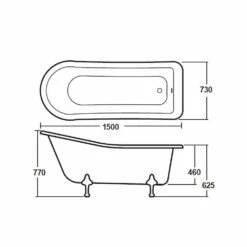 Hudson Reed Brockley 1500mm Single Ended Freestanding Bath & Pride Leg Set 11 Hudson Reed Brockley 1500mm Single Ended Freestanding Bath & Pride Leg Set -HANSGROHE Shop hudson reed brockley 1500mm single ended freestanding bath pride leg set p30181 146837 image