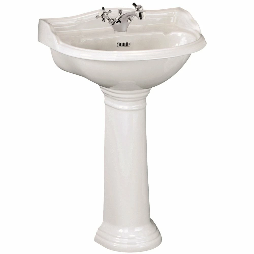 Hudson Reed Chancery 500x380 1th White Basin & Pedestal CRT007 1 Hudson Reed Chancery 500x380 1th White Basin & Pedestal CRT007
