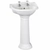 Hudson Reed Chancery 500x380 2th White Basin & Full Pedestal CRT005