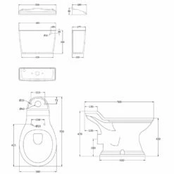 Hudson Reed Chancery White Close Coupled Toilet Pan & Cistern - CRT004 -HANSGROHE Shop hudson reed chancery white close coupled toilet pan cistern crt004 p46937 221752 image