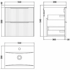 Hudson Reed Fluted Satin Grey 500mm Wall Hung 2-Drawer Vanity Unit & Basin 1 -HANSGROHE Shop hudson reed fluted satin grey 500mm wall hung 2 drawer vanity unit basin 1 p60753 264255 image
