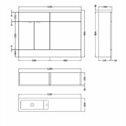 Hudson Reed Fusion Anthracite Woodgrain 1200mm WC, Cabinet & Basin Unit CBI508 -HANSGROHE Shop hudson reed fusion anthracite woodgrain 1200mm wc cabinet basin unit cbi508 p30046 146506 image