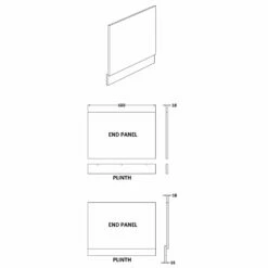 Hudson Reed Fusion Anthracite Woodgrain 700mm Bath End Panel & Plinth - OFF570 5 Hudson Reed Fusion Anthracite Woodgrain 700mm Bath End Panel & Plinth - OFF570 -HANSGROHE Shop hudson reed fusion anthracite woodgrain 700mm bath end panel plinth off570 p30079 198482 image
