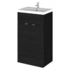 Hudson Reed Fusion Charcoal Black 500mm Vanity Unit & Basin - CBI624