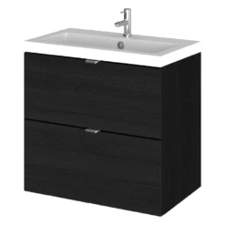 Hudson Reed Fusion Charcoal Black 600mm Wall Hung Vanity Unit & Basin CBI630