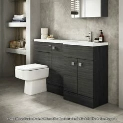 Hudson Reed Fusion Gloss Grey 1500mm RH Basin & WC Combination Unit CBI914 -HANSGROHE Shop hudson reed fusion gloss grey 1500mm rh basin wc combination unit cbi914 p29975 209472 image