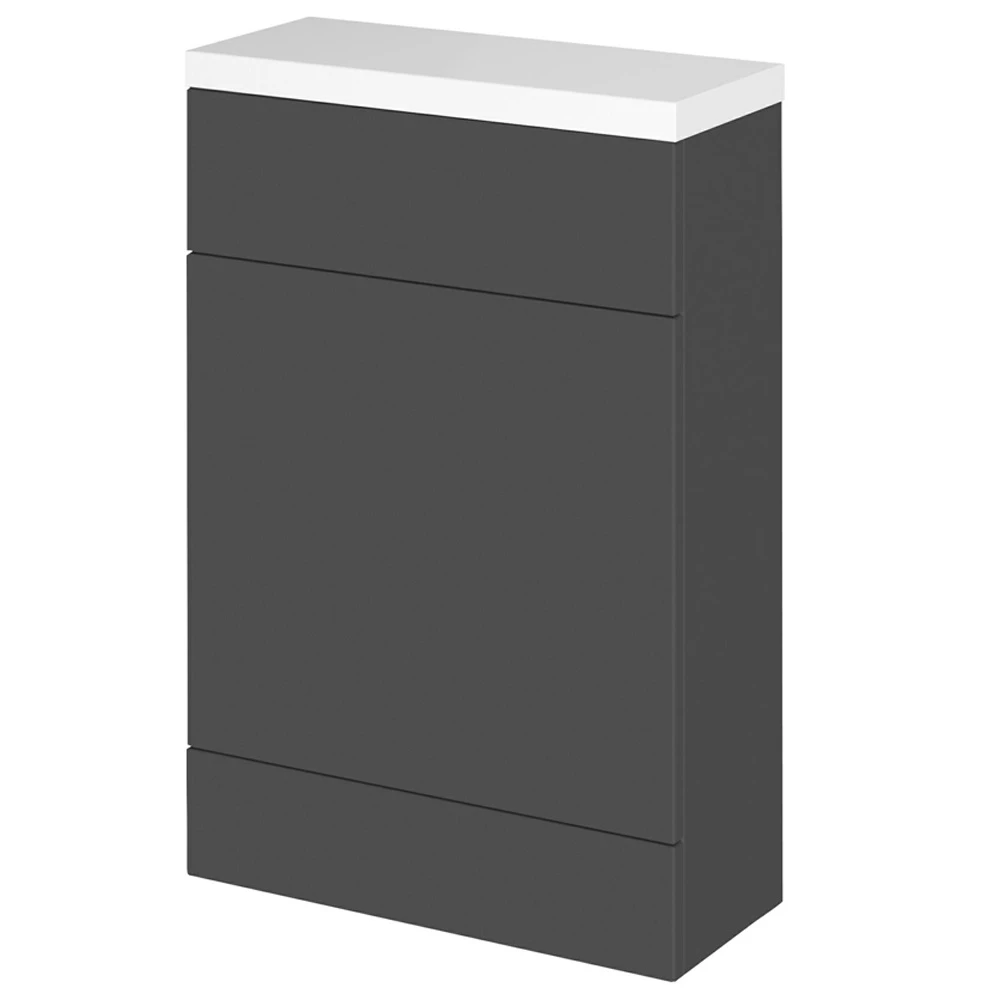 Hudson Reed Fusion Gloss Grey 600mm Back To Wall WC Toilet Unit & Top CBI919 1 Hudson Reed Fusion Gloss Grey 600mm Back To Wall WC Toilet Unit & Top CBI919