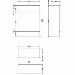Hudson Reed Fusion Gloss Grey 600mm Back To Wall WC Toilet Unit & Top CBI919 7 Hudson Reed Fusion Gloss Grey 600mm Back To Wall WC Toilet Unit & Top CBI919 -HANSGROHE Shop hudson reed fusion gloss grey 600mm back to wall wc toilet unit top cbi919 p29954 146260 image