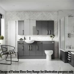 Hudson Reed Fusion Gloss Grey 600mm Back To Wall WC Toilet Unit & Top CBI919 6 Hudson Reed Fusion Gloss Grey 600mm Back To Wall WC Toilet Unit & Top CBI919 -HANSGROHE Shop hudson reed fusion gloss grey 600mm back to wall wc toilet unit top cbi919 p29954 187926 image