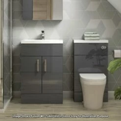 Hudson Reed Fusion Gloss Grey 600mm Back To Wall WC Toilet Unit & Top CBI919 5 Hudson Reed Fusion Gloss Grey 600mm Back To Wall WC Toilet Unit & Top CBI919 -HANSGROHE Shop hudson reed fusion gloss grey 600mm back to wall wc toilet unit top cbi919 p29954 209921 image