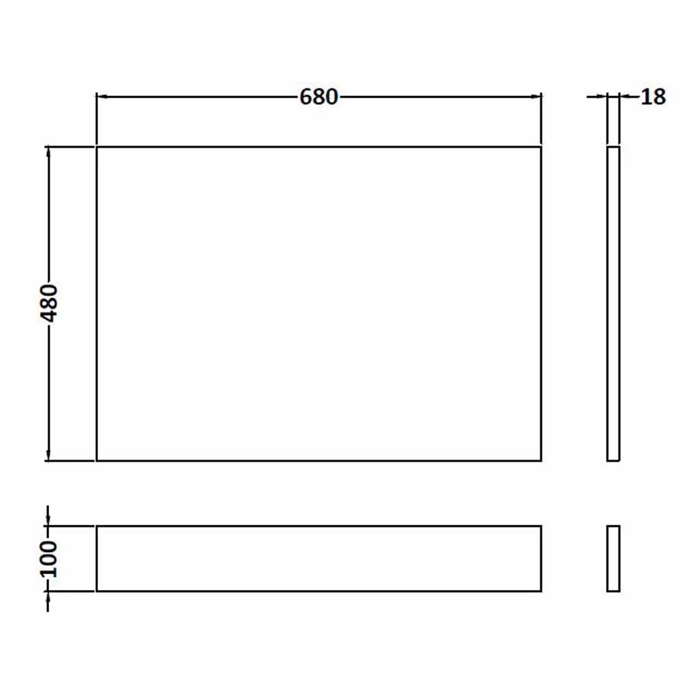 Hudson Reed Fusion Gloss Grey 700mm Bath End Panel & Plinth - OFF970 4 Hudson Reed Fusion Gloss Grey 700mm Bath End Panel & Plinth - OFF970 - Image 4