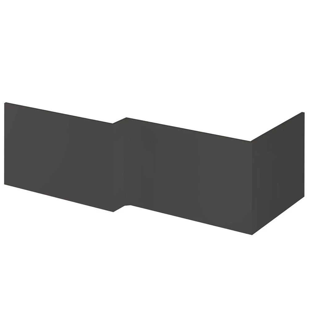 Hudson Reed Fusion Gloss Grey 700mm Shower Bath End Panel - OFF979 2 Hudson Reed Fusion Gloss Grey 700mm Shower Bath End Panel - OFF979 - Image 2