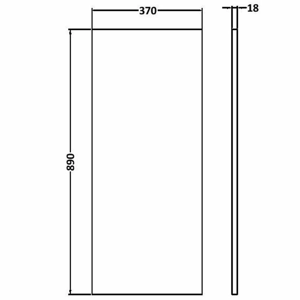Hudson Reed Fusion Gloss Grey Mist Decorative End Panel - OFG492 2 Hudson Reed Fusion Gloss Grey Mist Decorative End Panel - OFG492 - Image 2