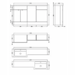 Hudson Reed Fusion Gloss White 1500mm RH Basin & WC Combination Unit CBI116 7 Hudson Reed Fusion Gloss White 1500mm RH Basin & WC Combination Unit CBI116 -HANSGROHE Shop hudson reed fusion gloss white 1500mm rh basin wc combination unit cbi116 p29929 156044 image