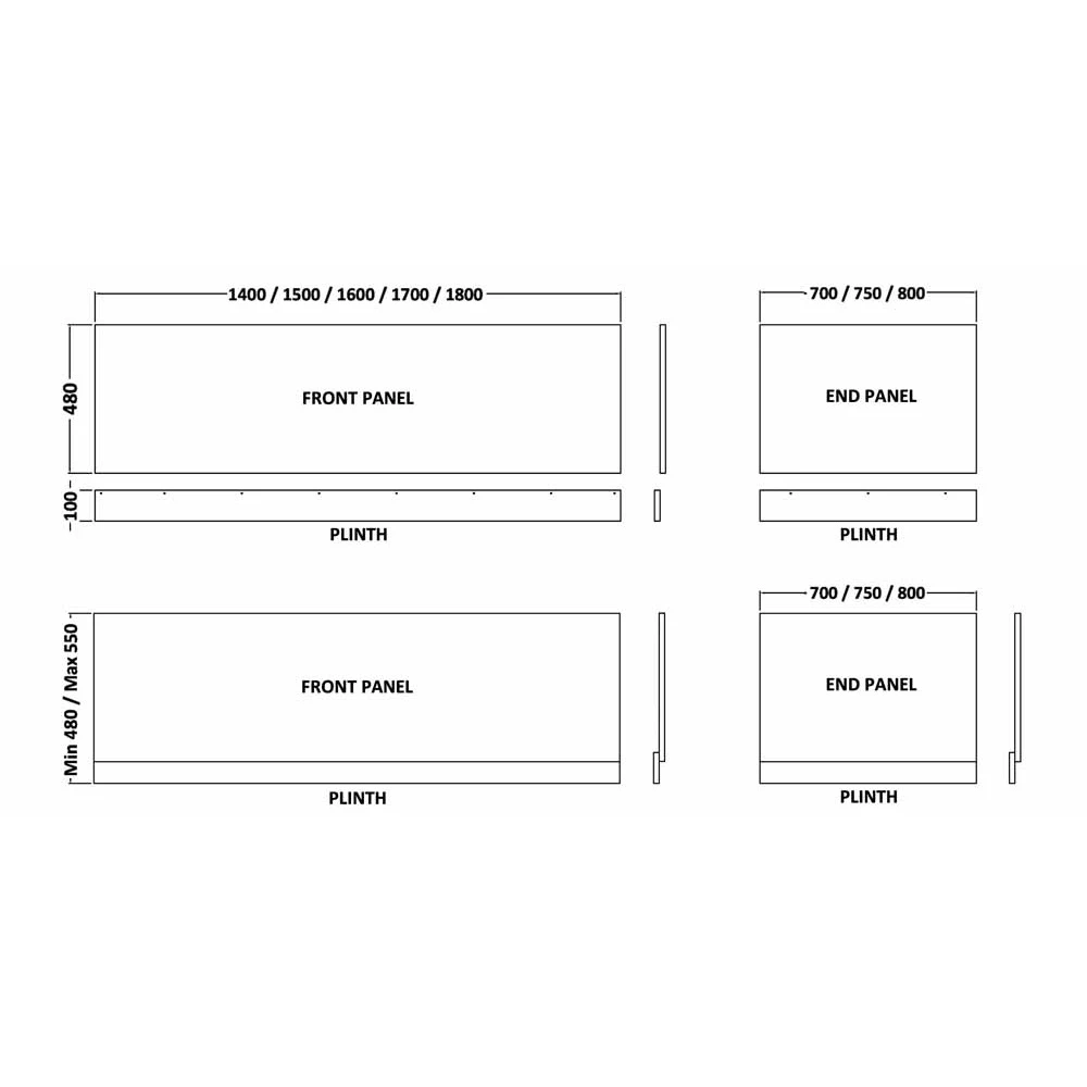 Hudson Reed Fusion Gloss White 1700mm Bath Front Panel & Plinth - OFF177 3 Hudson Reed Fusion Gloss White 1700mm Bath Front Panel & Plinth - OFF177 - Image 3
