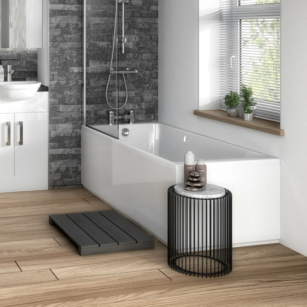 Hudson Reed Fusion Gloss White 1700mm Bath Front Panel & Plinth - OFF177 2 Hudson Reed Fusion Gloss White 1700mm Bath Front Panel & Plinth - OFF177 - Image 2