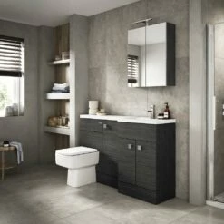 Hudson Reed Fusion Hacienda Black Decorative End Panel - OFF692 -HANSGROHE Shop hudson reed fusion hacienda black decorative end panel off692 p46939 221906 image