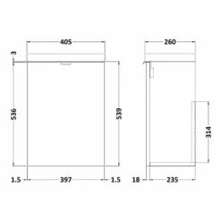 Hudson Reed Fusion Natural Oak 400mm Wall Hung Single Door Vanity Unit & Basin - CBI337 -HANSGROHE Shop hudson reed fusion natural oak 400mm wall hung single door vanity unit basin cbi337 p35993 175498 image
