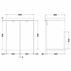 Hudson Reed Fusion Natural Oak 500mm Wall Hung 2-Door Vanity Unit & Basin - CBI340 -HANSGROHE Shop hudson reed fusion natural oak 500mm wall hung 2 door vanity unit basin cbi340 p36002 175516 image