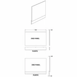 Hudson Reed Fusion Natural Oak 750mm Bath End Panel & Plinth - OFF371 -HANSGROHE Shop hudson reed fusion natural oak 750mm bath end panel plinth off371 p40120 198099 image