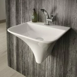 Hudson Reed Grace 460x415 1th White Wall Hung Basin - NCT102