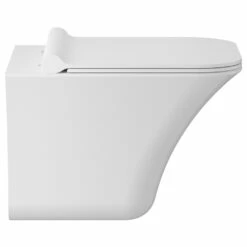 Hudson Reed Grace White Rimless Wall Hung Toilet Pan & Soft Close Seat - NCT140 -HANSGROHE Shop hudson reed grace white rimless wall hung toilet pan soft close seat nct140 p30893 150103 image