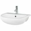 Hudson Reed Harmony 505x390 1th White Semi Recessed Basin - NCH305A