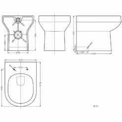 Hudson Reed Harmony White Back To Wall Toilet Pan & Soft Close Seat - CHM005 -HANSGROHE Shop hudson reed harmony white back to wall toilet pan soft close seat chm005 p40115 198071 image