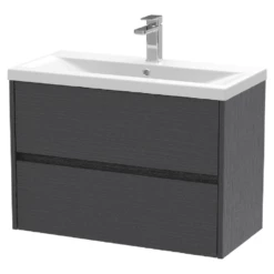 Hudson Reed Havana Graphite Grey 800 Wall Hung 2-Drawer Vanity Unit & Basin
