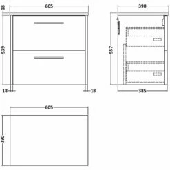 Hudson Reed Juno Coastal Grey 600mm Wall Hung 2-Drawer Vanity Unit & Laminate Top 5 Hudson Reed Juno Coastal Grey 600mm Wall Hung 2-Drawer Vanity Unit & Laminate Top -HANSGROHE Shop hudson reed juno coastal grey 600mm wall hung 2 drawer vanity unit laminate top p60566 286643 image