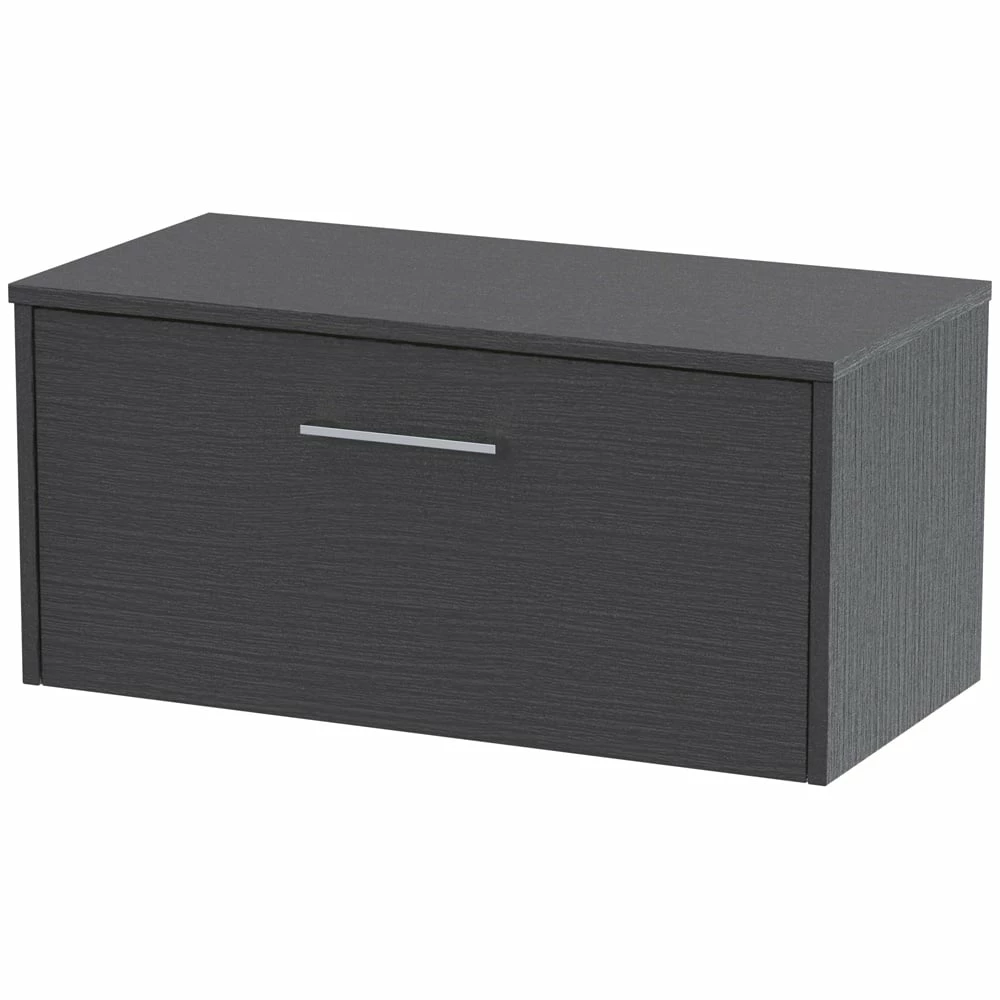Hudson Reed Juno Graphite Grey 800mm Wall Hung Single Drawer Vanity & Worktop 1 Hudson Reed Juno Graphite Grey 800mm Wall Hung Single Drawer Vanity & Worktop