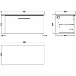 Hudson Reed Juno Graphite Grey 800mm Wall Hung Single Drawer Vanity & Worktop 5 Hudson Reed Juno Graphite Grey 800mm Wall Hung Single Drawer Vanity & Worktop -HANSGROHE Shop hudson reed juno graphite grey 800mm wall hung single drawer vanity worktop p60589 267508 image