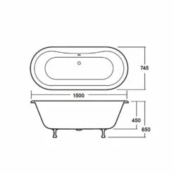 Hudson Reed Kingsbury 1500mm Double Ended Freestanding Bath & Deacon Leg Set 11 Hudson Reed Kingsbury 1500mm Double Ended Freestanding Bath & Deacon Leg Set -HANSGROHE Shop hudson reed kingsbury 1500mm double ended freestanding bath deacon leg set p30184 146855 image