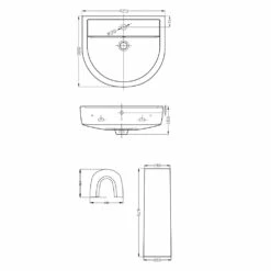Hudson Reed Luna 420x380 1th White Basin & Full Pedestal CMA002 -HANSGROHE Shop hudson reed luna 420x380 1th white basin full pedestal cma002 p30901 150162 image