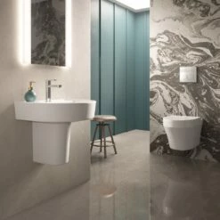 Hudson Reed Luna 520x450 1th White Basin & Semi Pedestal CMA005 8 Hudson Reed Luna 520x450 1th White Basin & Semi Pedestal CMA005 -HANSGROHE Shop hudson reed luna 520x450 1th white basin semi pedestal cma005 p30904 150175 image