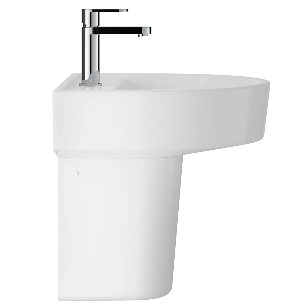 Hudson Reed Luna 520x450 1th White Basin & Semi Pedestal CMA005 6 Hudson Reed Luna 520x450 1th White Basin & Semi Pedestal CMA005 - Image 6