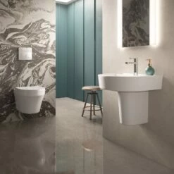 Hudson Reed Luna White Wall Hung Toilet Pan & Soft Close Seat - CPA027 -HANSGROHE Shop hudson reed luna white wall hung toilet pan soft close seat cpa027 p30905 150195 image