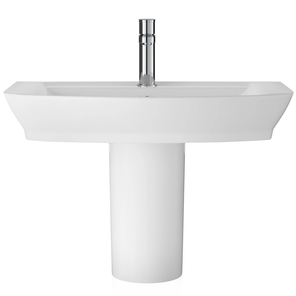 Hudson Reed Maya 550x465 1th White Basin & Semi Pedestal 1 Hudson Reed Maya 550x465 1th White Basin & Semi Pedestal