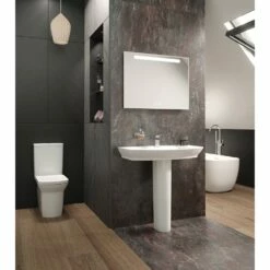 Hudson Reed Maya 650x465 1th White Basin & Full Pedestal -HANSGROHE Shop hudson reed maya 650x465 1th white basin full pedestal p30894 150118 image