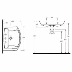 Hudson Reed Maya 650x465 1th White Basin & Full Pedestal -HANSGROHE Shop hudson reed maya 650x465 1th white basin full pedestal p30894 150121 image