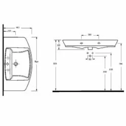 Hudson Reed Maya 850x465 1th White Basin & Full Pedestal -HANSGROHE Shop hudson reed maya 850x465 1th white basin full pedestal p30895 150125 image
