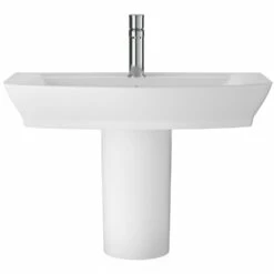 Hudson Reed Maya 850x465 1th White Basin & Semi Pedestal - CCL007