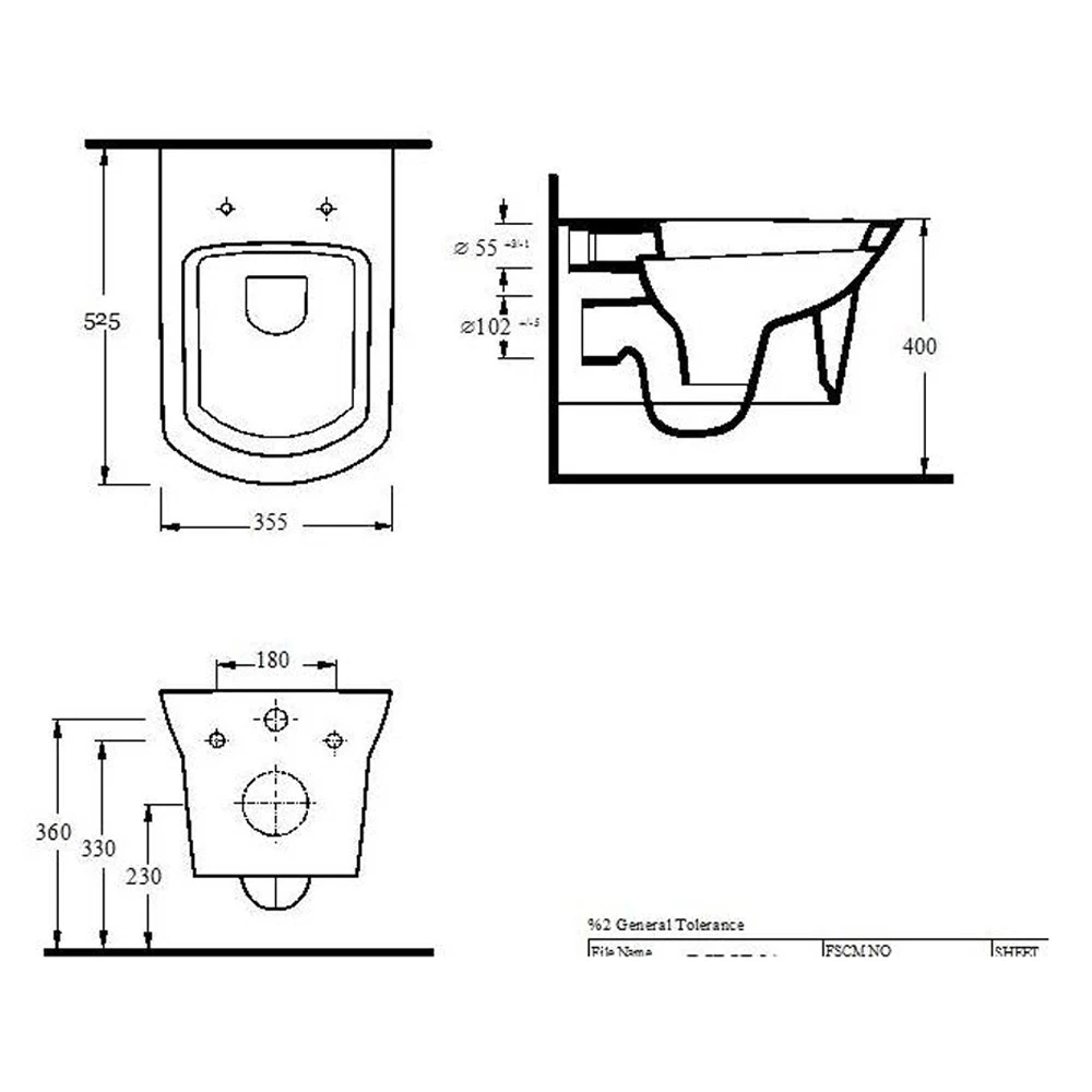 Hudson Reed Maya White Wall Hung Toilet Pan & Soft Close Seat - CLT007 2 Hudson Reed Maya White Wall Hung Toilet Pan & Soft Close Seat - CLT007 - Image 2