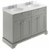 Hudson Reed Old London Storm Grey 1200mm Grey Marble & 3TH Basin Vanity LOF268