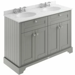 Hudson Reed Old London Storm Grey 1200mm Grey Marble & 3TH Basin Vanity LOF268