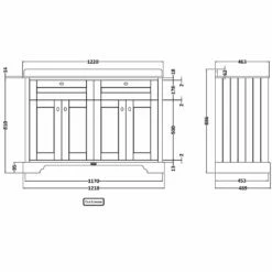 Hudson Reed Old London Storm Grey 1200mm Grey Marble & 3TH Basin Vanity LOF268 -HANSGROHE Shop hudson reed old london storm grey 1200mm grey marble 3th basin vanity lof268 p33135 161765 image