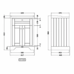 Hudson Reed Old London Storm Grey 600mm Floor Standing Vanity & 3TH Basin LOF233 7 Hudson Reed Old London Storm Grey 600mm Floor Standing Vanity & 3TH Basin LOF233 -HANSGROHE Shop hudson reed old london storm grey 600mm floor standing vanity 3th basin lof233 p33128 161748 image