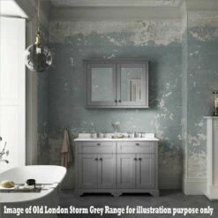 Hudson Reed Old London Storm Grey 600mm Floor Standing Vanity & 3TH Basin LOF233 6 Hudson Reed Old London Storm Grey 600mm Floor Standing Vanity & 3TH Basin LOF233 -HANSGROHE Shop hudson reed old london storm grey 600mm floor standing vanity 3th basin lof233 p33128 187419 image